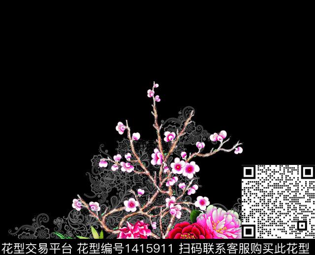 女装定位花数码定位花春夏华亿平台数码印花华亿平台下载（图片编号: 1415911） - 瓦栏（Walan）