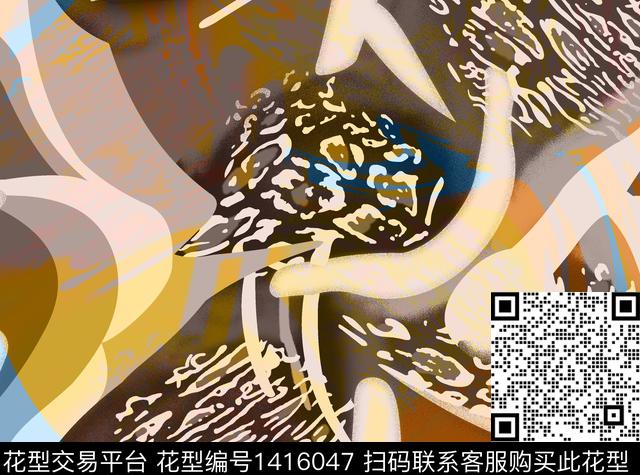 几何定位花扎染华亿平台数码印花华亿平台下载（图片编号: 1416047） - 瓦栏（Walan）