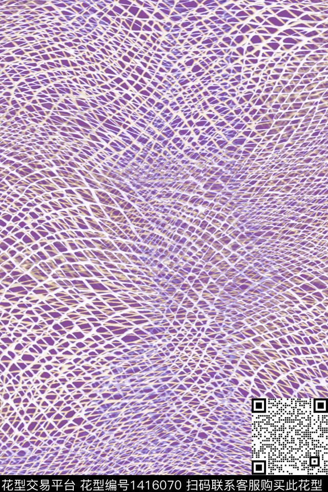 线条几何肌理数码印花华亿平台下载（图片编号: 1416070） - 瓦栏（Walan）