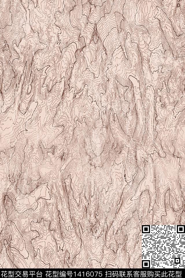 线条几何肌理数码印花华亿平台下载（图片编号: 1416075） - 瓦栏（Walan）