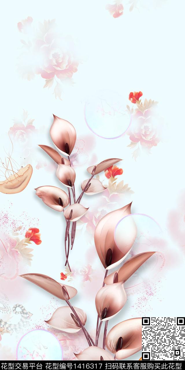 连衣裙旗袍定位花传统印花华亿平台下载（图片编号: 1416317） - 瓦栏（Walan）