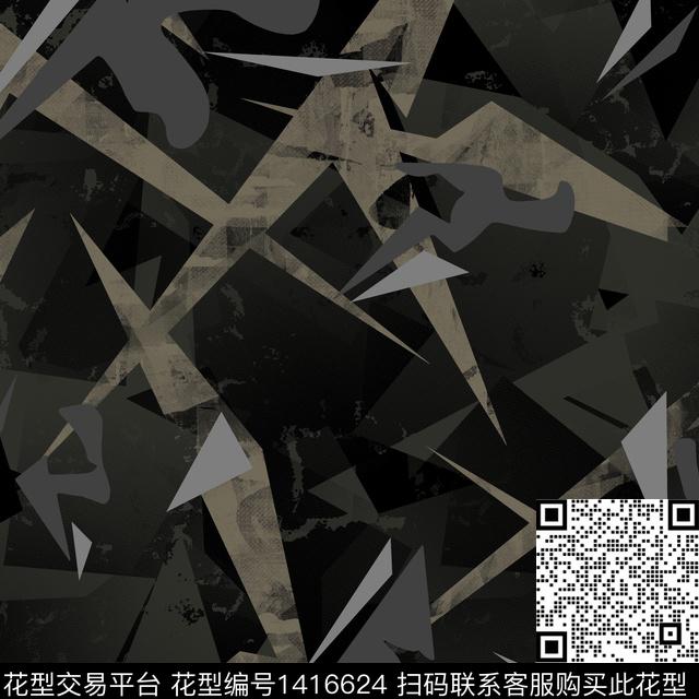 纸印花几何大牌风传统印花华亿平台下载（图片编号: 1416624） - 瓦栏（Walan）