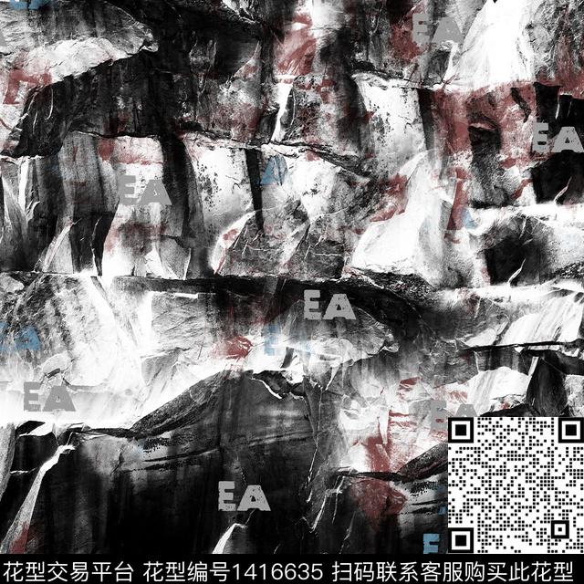 纸印花几何大牌风传统印花华亿平台下载（图片编号: 1416635） - 瓦栏（Walan）