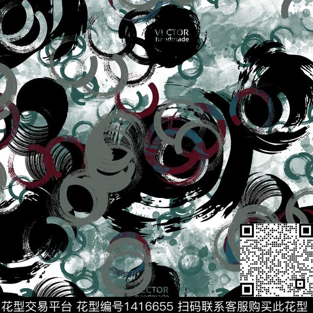 纸印花几何大牌风传统印花华亿平台下载（图片编号: 1416655） - 瓦栏（Walan）