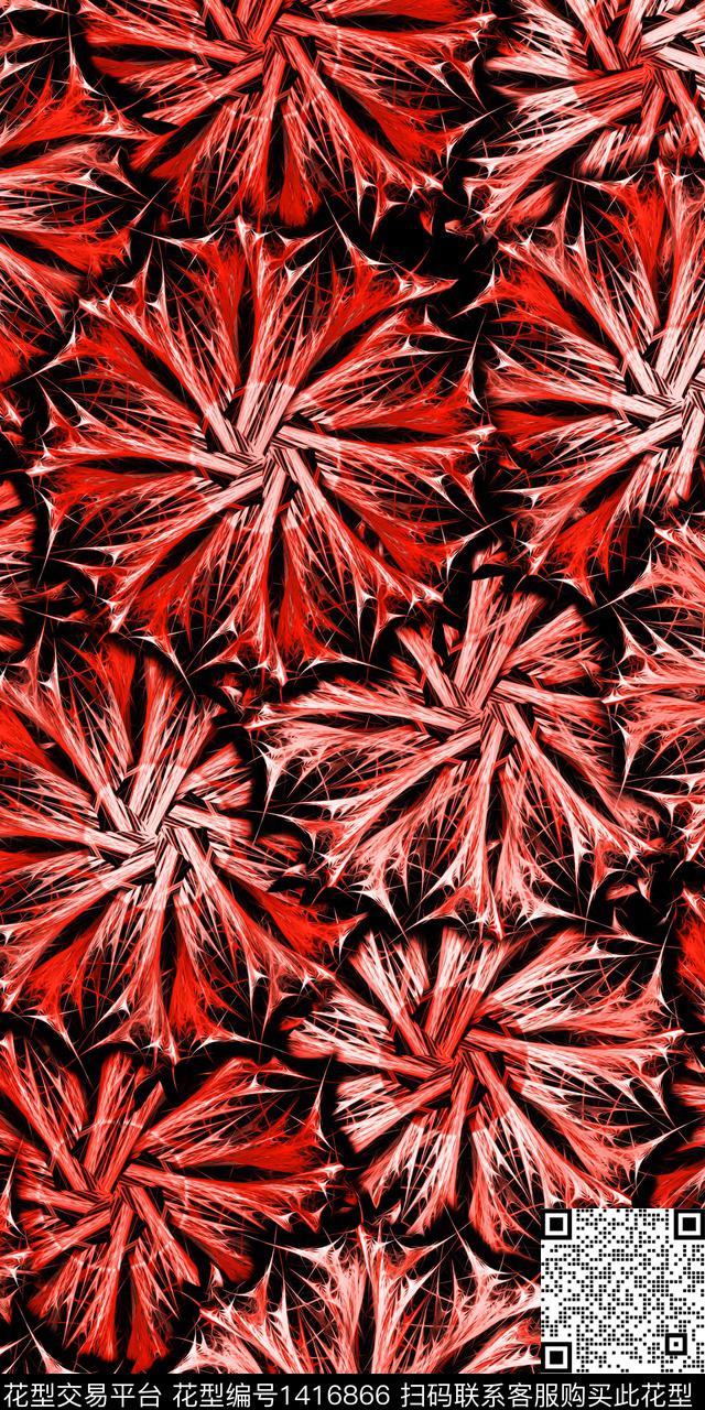 几何民族风抽象数码印花华亿平台下载（图片编号: 1416866） - 瓦栏（Walan）