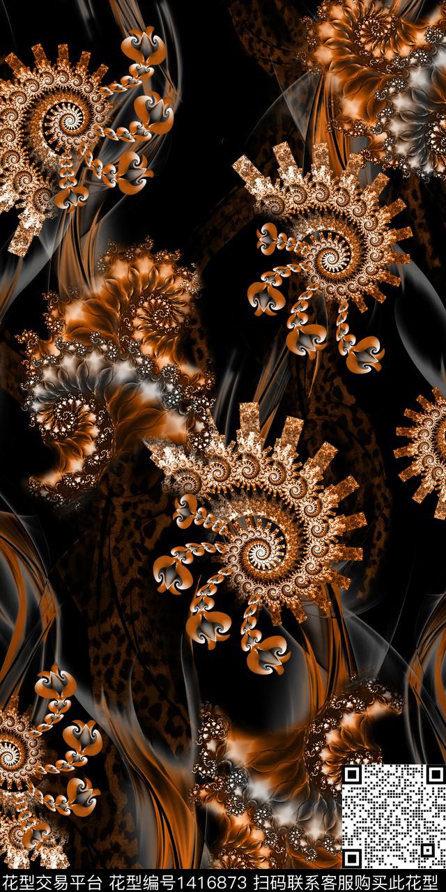 几何抽象雕印华亿平台数码印花华亿平台下载（图片编号: 1416873） - 瓦栏（Walan）