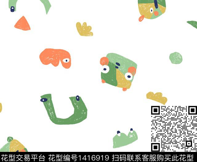 几何动物花卉卡通数码印花华亿平台下载（图片编号: 1416919） - 瓦栏（Walan）