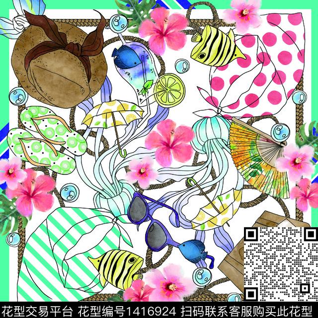 几何动物花卉卡通数码印花华亿平台下载（图片编号: 1416924） - 瓦栏（Walan）