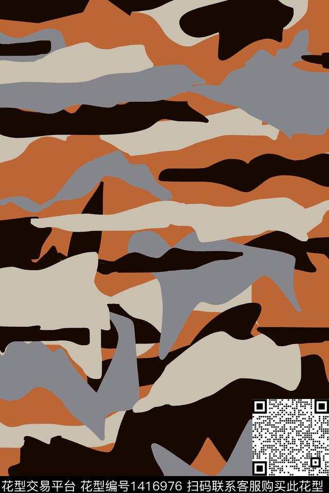 航海涂鸦撞色传统印花华亿平台下载（图片编号: 1416976） - 瓦栏（Walan）