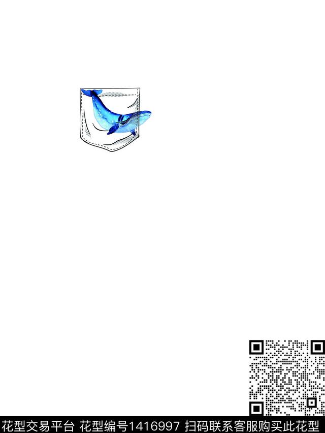 鲸鱼口袋定位花数码印花华亿平台下载（图片编号: 1416997） - 瓦栏（Walan）