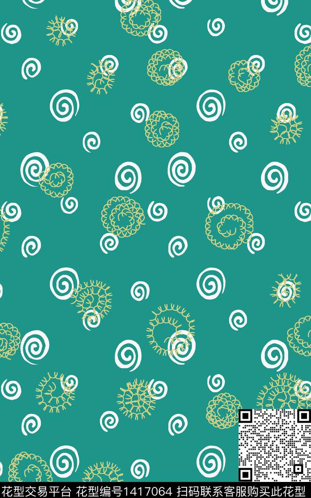 时尚肌理女装传统印花华亿平台下载（图片编号: 1417064） - 瓦栏（Walan）