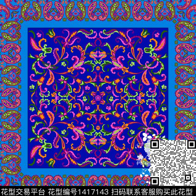 几何民族风大牌风数码印花华亿平台下载（图片编号: 1417143） - 瓦栏（Walan）