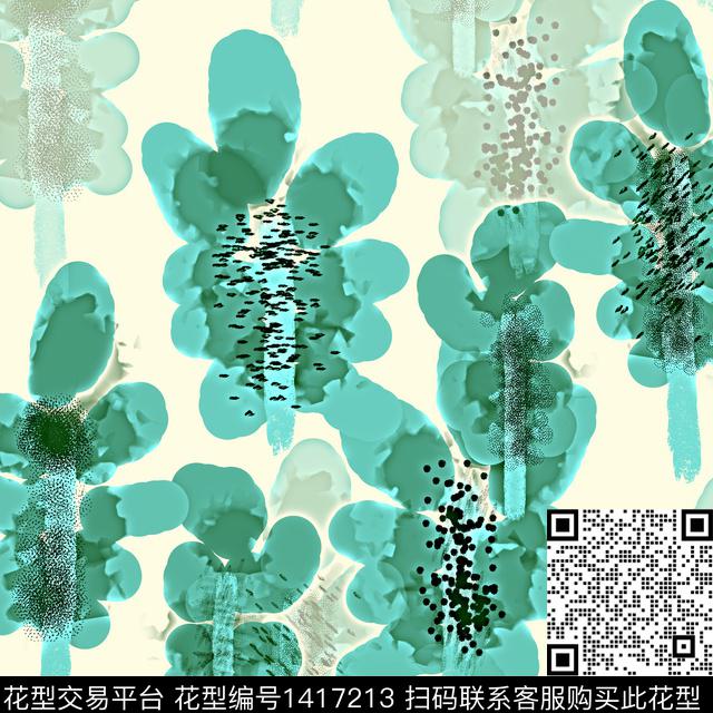 花卉迷彩混合拼接数码印花华亿平台下载（图片编号: 1417213） - 瓦栏（Walan）