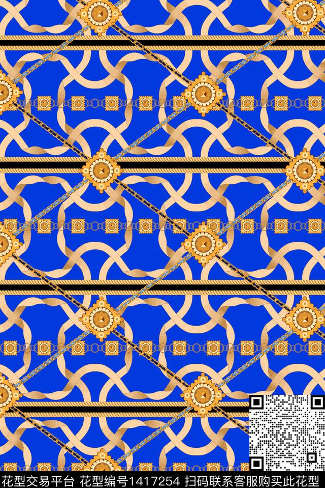 几何民族风条纹数码印花华亿平台下载（图片编号: 1417254） - 瓦栏（Walan）