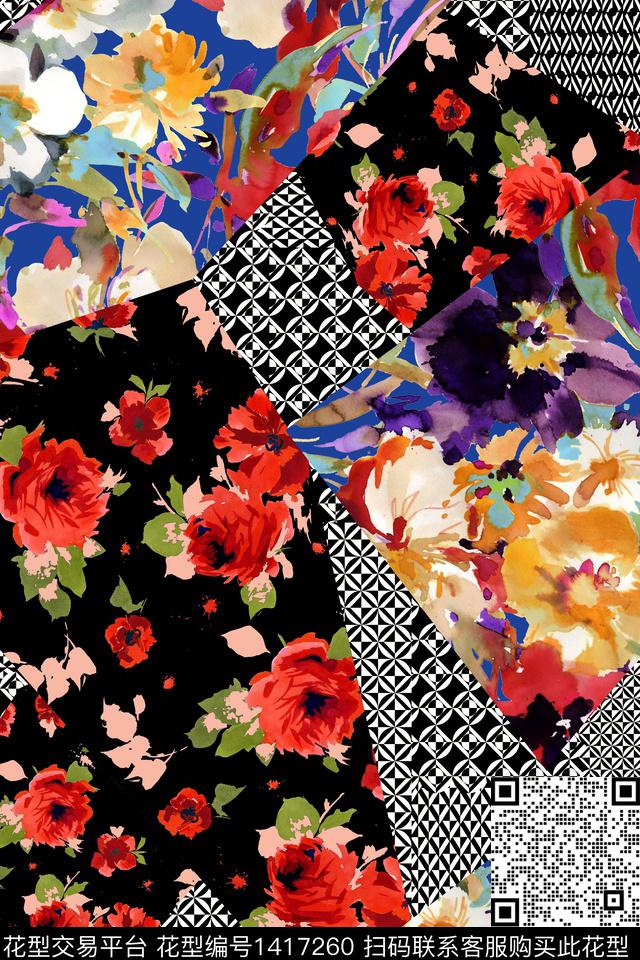 几何民族风大牌风传统印花华亿平台下载（图片编号: 1417260） - 瓦栏（Walan）