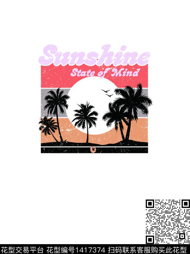 棕榈树热带华亿平台定位花传统印花华亿平台下载（图片编号: 1417374） - 瓦栏（Walan）