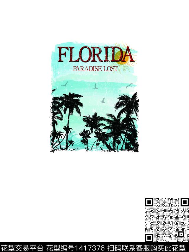 棕榈树热带华亿平台定位花数码印花华亿平台下载（图片编号: 1417376） - 瓦栏（Walan）