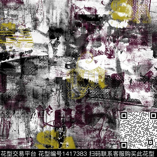 纸印花几何大牌风传统印花华亿平台下载（图片编号: 1417383） - 瓦栏（Walan）