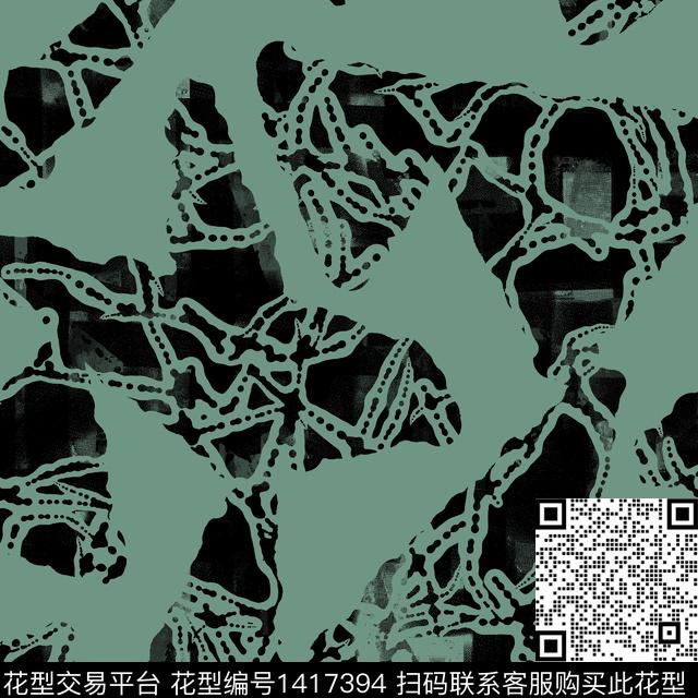 纸印花几何大牌风传统印花华亿平台下载（图片编号: 1417394） - 瓦栏（Walan）