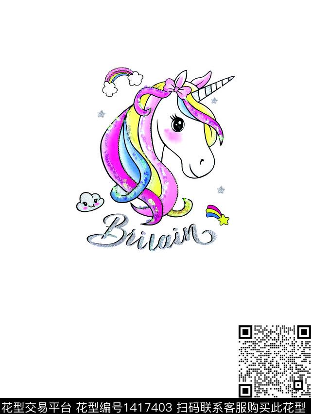 字母角马定位花数码印花华亿平台下载（图片编号: 1417403） - 瓦栏（Walan）