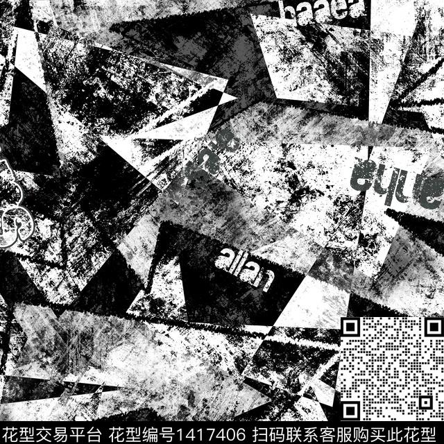 纸印花几何大牌风传统印花华亿平台下载（图片编号: 1417406） - 瓦栏（Walan）