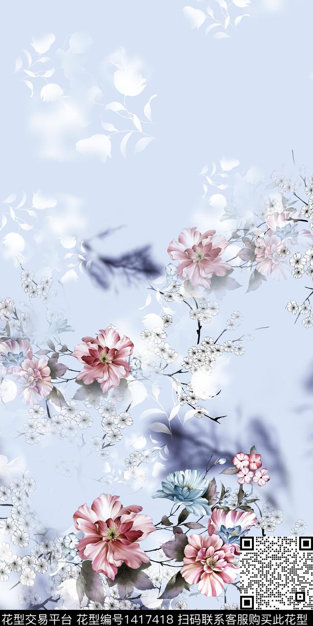 连衣裙定位花旗袍传统印花华亿平台下载（图片编号: 1417418） - 瓦栏（Walan）