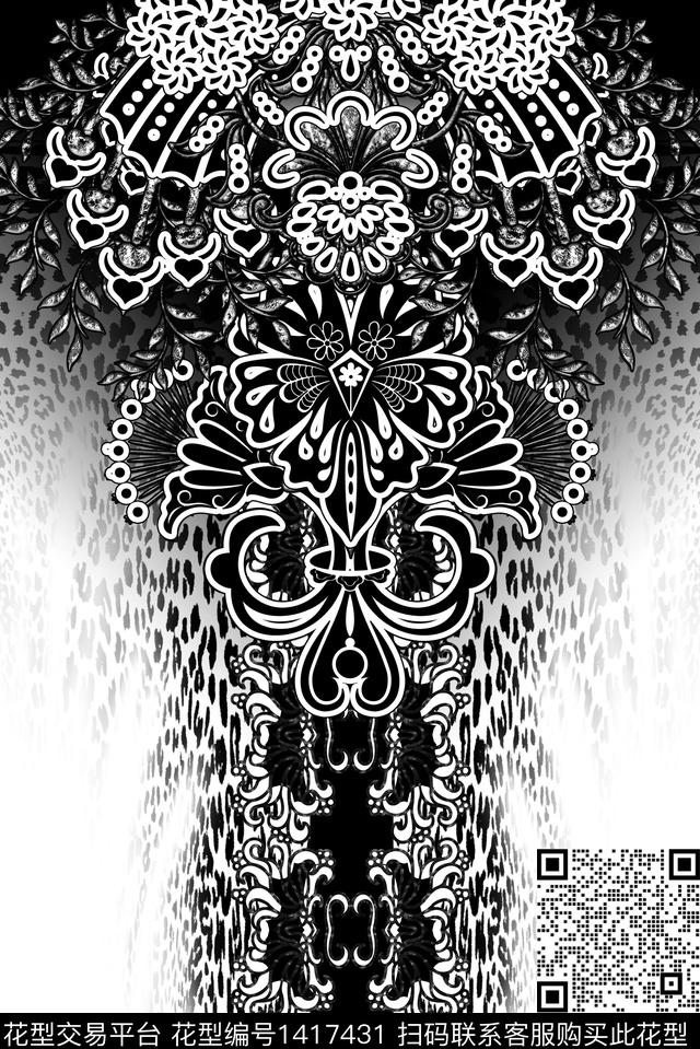 leopardblackprint数码印花华亿平台下载（图片编号: 1417431） - 瓦栏（Walan）