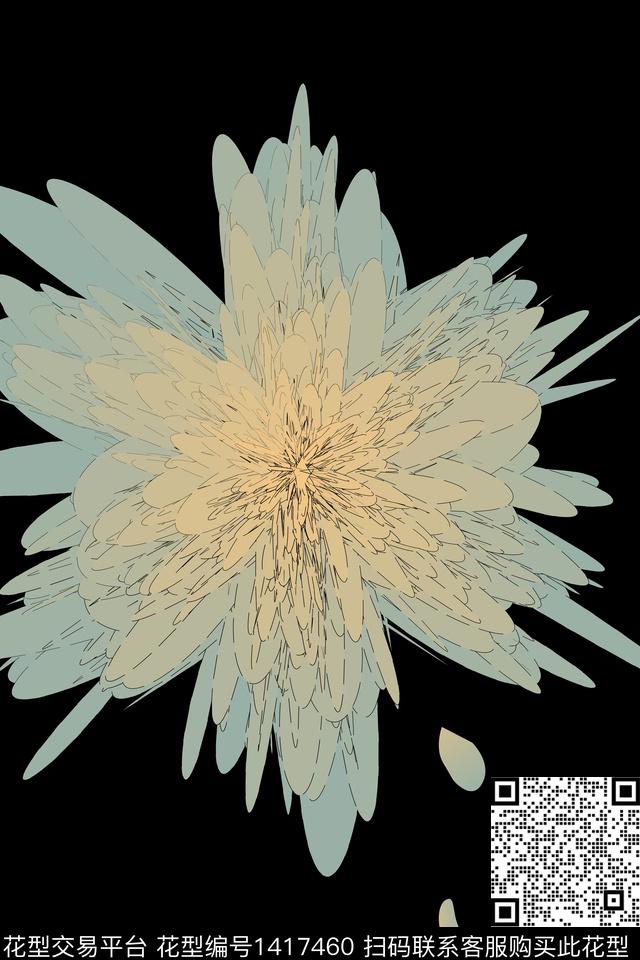 定位花花卉艺术数码印花华亿平台下载（图片编号: 1417460） - 瓦栏（Walan）