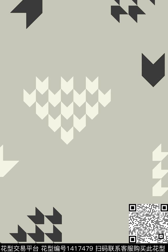 简约休闲几何男装数码印花华亿平台下载（图片编号: 1417479） - 瓦栏（Walan）