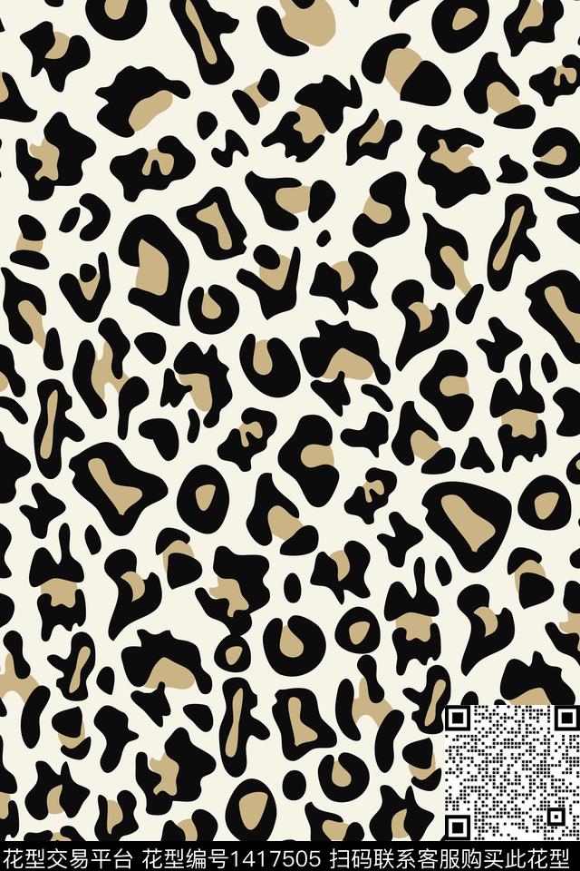 豹纹动物纹抽象传统印花华亿平台下载（图片编号: 1417505） - 瓦栏（Walan）