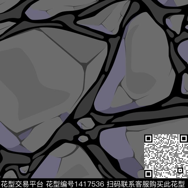 朋克黑白华亿平台底纹传统印花华亿平台下载（图片编号: 1417536） - 瓦栏（Walan）