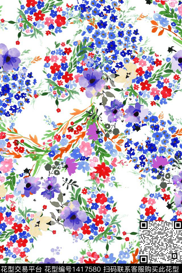 炫彩大牌风小清新数码印花华亿平台下载（图片编号: 1417580） - 瓦栏（Walan）