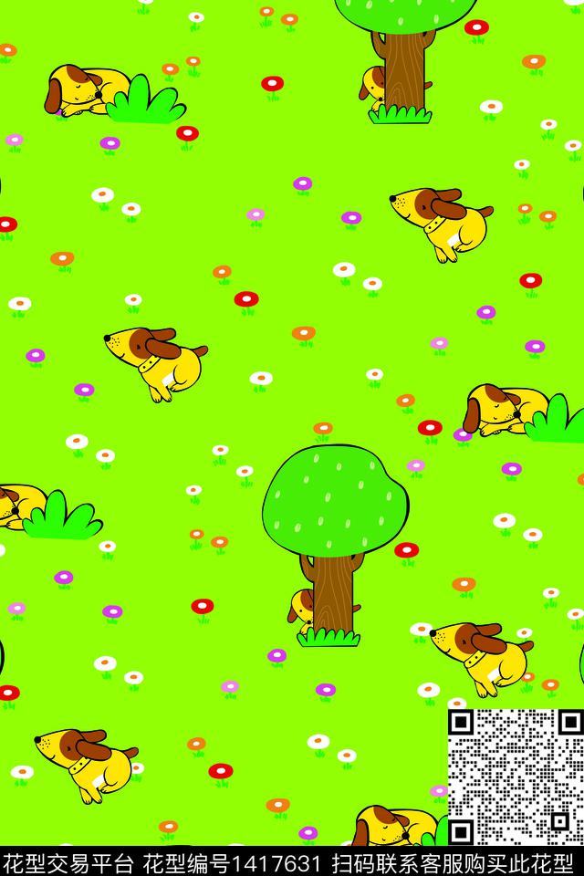 卡通创意童装数码印花华亿平台下载（图片编号: 1417631） - 瓦栏（Walan）