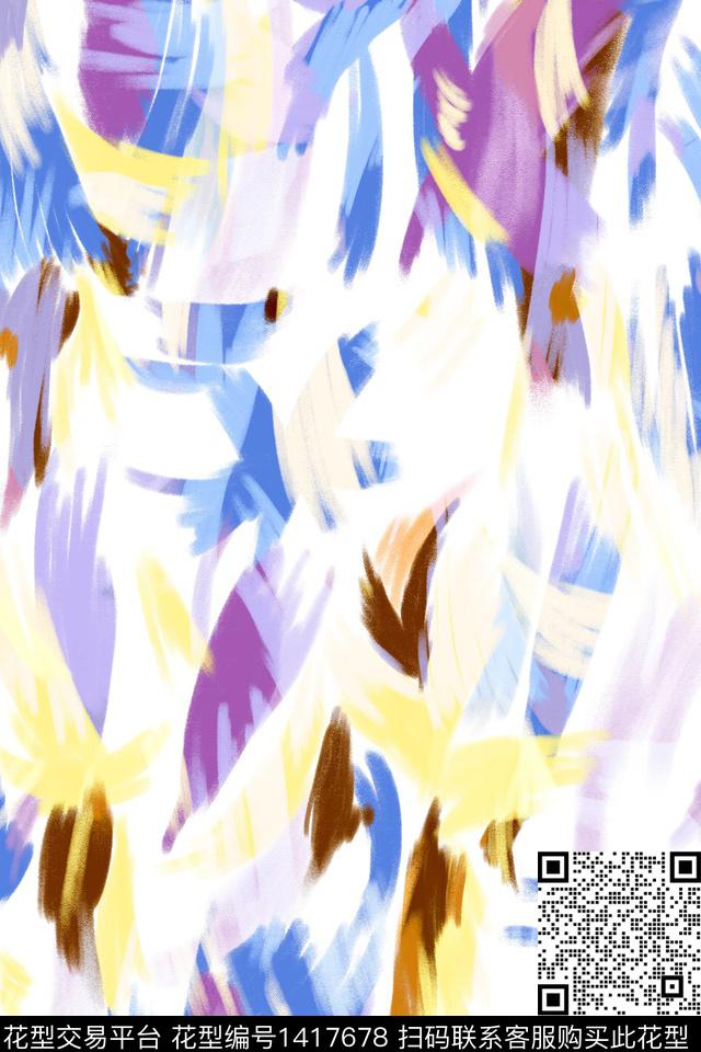 几何肌理扎染华亿平台数码印花华亿平台下载（图片编号: 1417678） - 瓦栏（Walan）