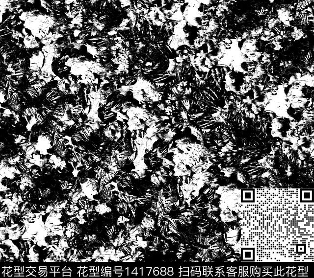 几何定位花字母数码印花华亿平台下载（图片编号: 1417688） - 瓦栏（Walan）