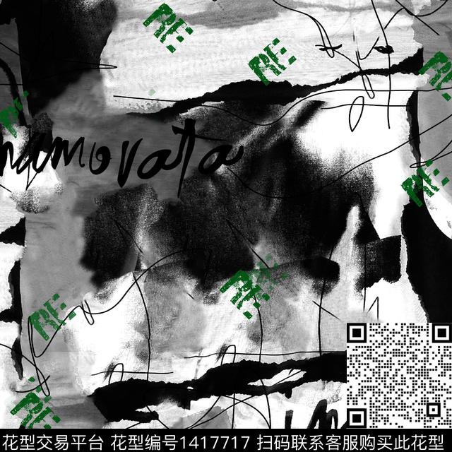 纸印花几何大牌风传统印花华亿平台下载（图片编号: 1417717） - 瓦栏（Walan）