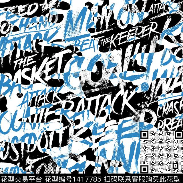 字母线条画迷彩传统印花华亿平台下载（图片编号: 1417785） - 瓦栏（Walan）