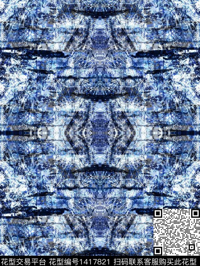 几何扎染华亿平台大牌风传统印花华亿平台下载（图片编号: 1417821） - 瓦栏（Walan）