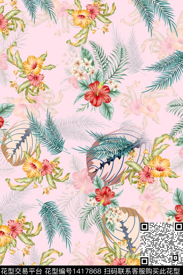 连衣裙花卉小碎花传统印花华亿平台下载（图片编号: 1417868） - 瓦栏（Walan）