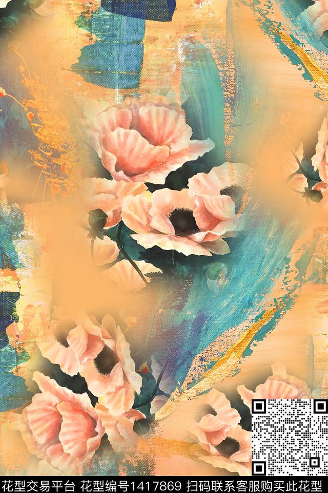 连衣裙花卉小碎花传统印花华亿平台下载（图片编号: 1417869） - 瓦栏（Walan）