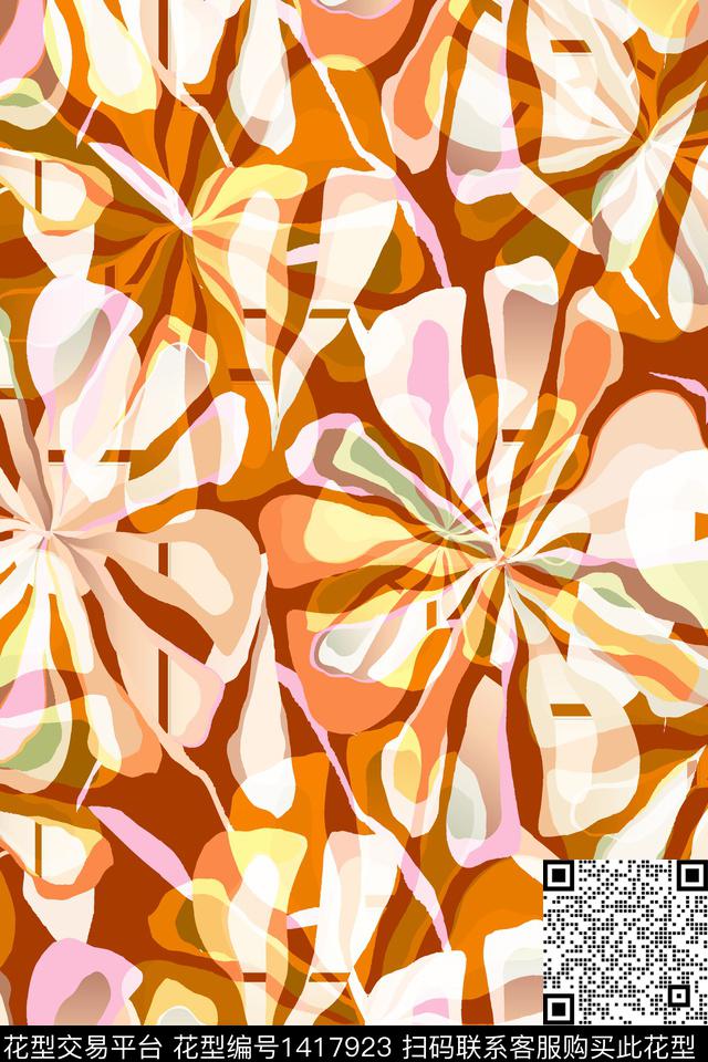 炫彩几何肌理数码印花华亿平台下载（图片编号: 1417923） - 瓦栏（Walan）