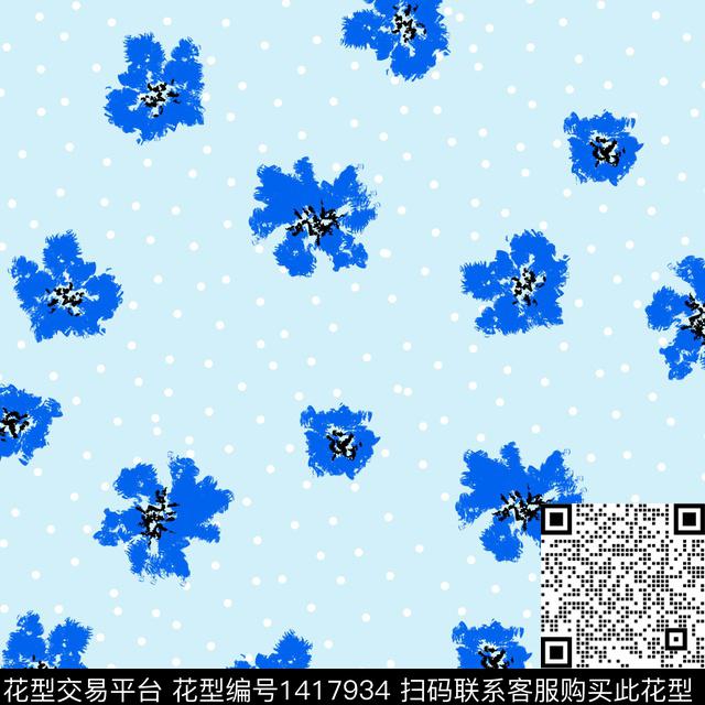 绿植树叶清爽底花卉雪纺传统印花华亿平台下载（图片编号: 1417934） - 瓦栏（Walan）