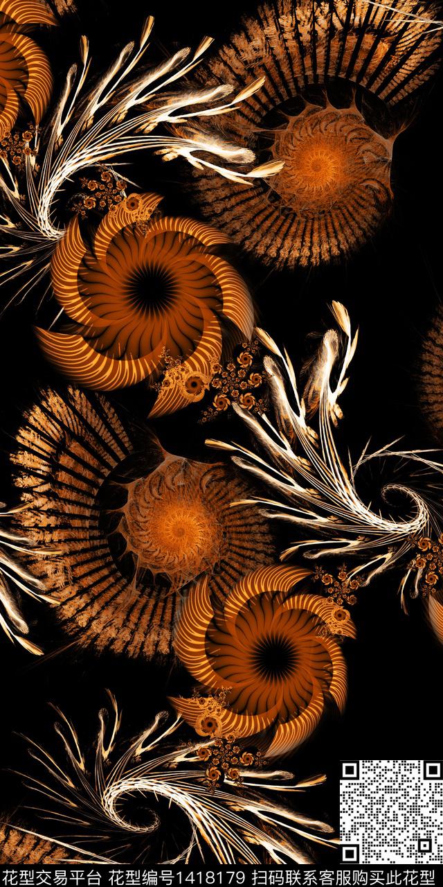 几何民族风抽象数码印花华亿平台下载（图片编号: 1418179） - 瓦栏（Walan）