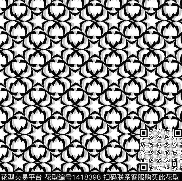 几何商务小碎花传统印花华亿平台下载（图片编号: 1418398） - 瓦栏（Walan）