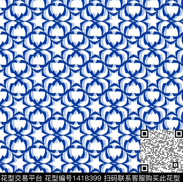 几何商务小碎花传统印花华亿平台下载（图片编号: 1418399） - 瓦栏（Walan）