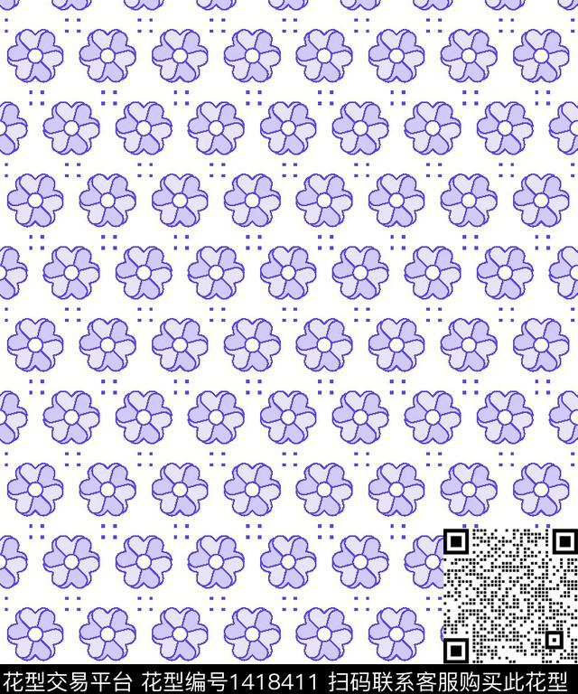 几何商务小碎花传统印花华亿平台下载（图片编号: 1418411） - 瓦栏（Walan）