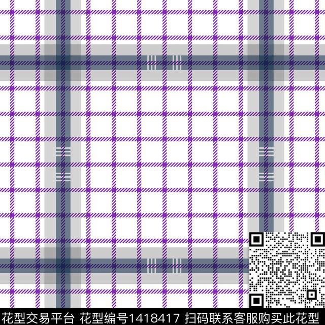 简约格子商务数码印花华亿平台下载（图片编号: 1418417） - 瓦栏（Walan）