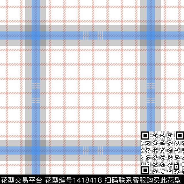 简约格子商务数码印花华亿平台下载（图片编号: 1418418） - 瓦栏（Walan）