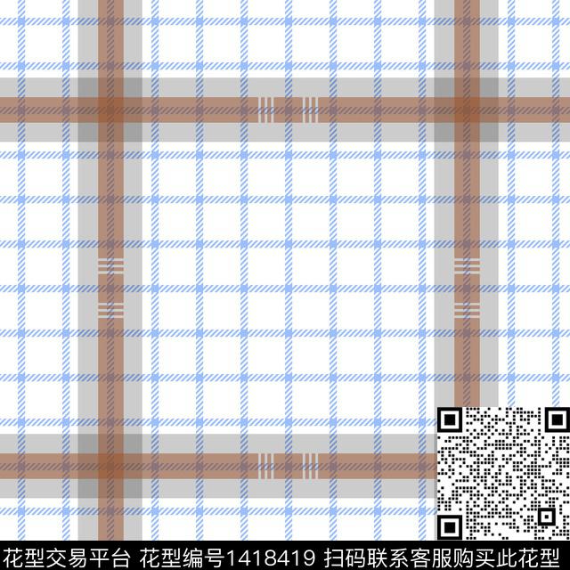 简约格子商务数码印花华亿平台下载（图片编号: 1418419） - 瓦栏（Walan）