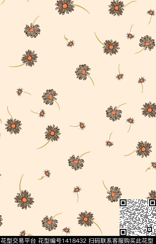 简约大牌风小碎花传统印花华亿平台下载（图片编号: 1418432） - 瓦栏（Walan）